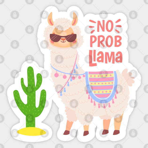 No Prob Llama Sticker by Cartel